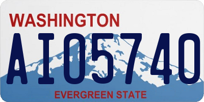 WA license plate AIO5740