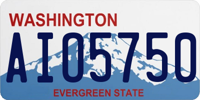 WA license plate AIO5750