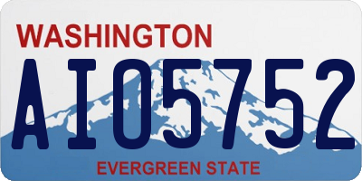 WA license plate AIO5752