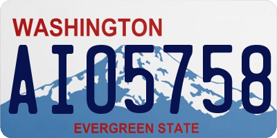 WA license plate AIO5758