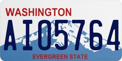WA license plate AIO5764