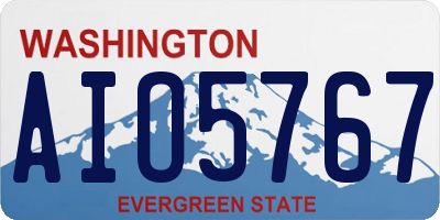 WA license plate AIO5767