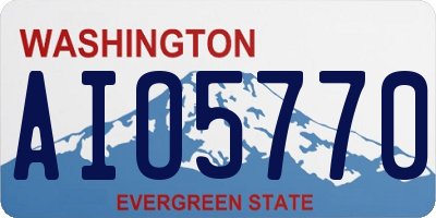 WA license plate AIO5770