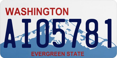 WA license plate AIO5781