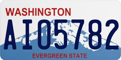 WA license plate AIO5782
