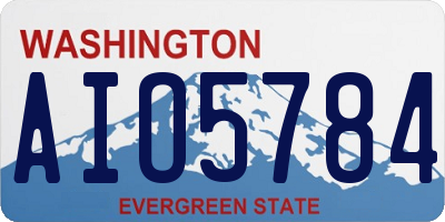 WA license plate AIO5784