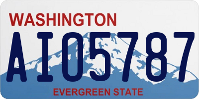 WA license plate AIO5787