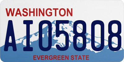 WA license plate AIO5808