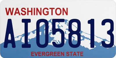 WA license plate AIO5813