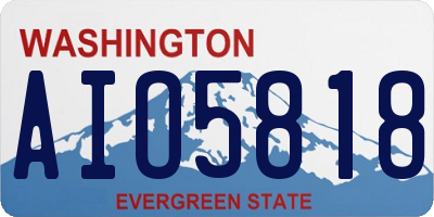 WA license plate AIO5818