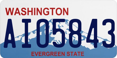WA license plate AIO5843