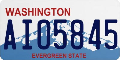 WA license plate AIO5845