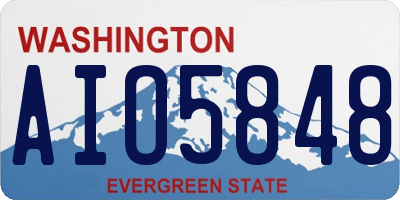 WA license plate AIO5848