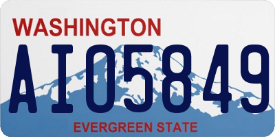 WA license plate AIO5849
