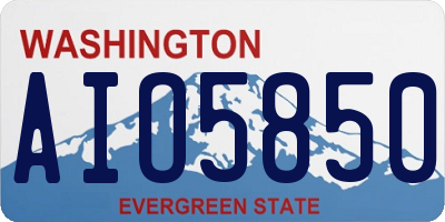 WA license plate AIO5850