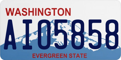 WA license plate AIO5858
