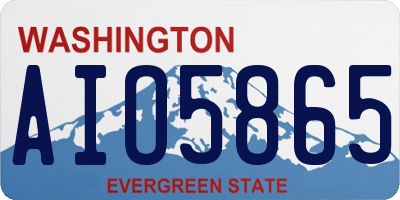 WA license plate AIO5865