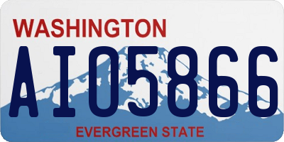 WA license plate AIO5866