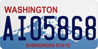 WA license plate AIO5868