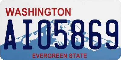WA license plate AIO5869