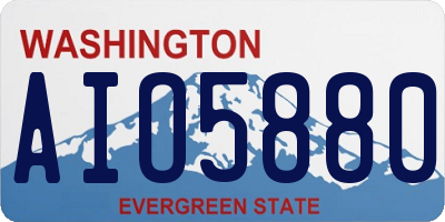 WA license plate AIO5880