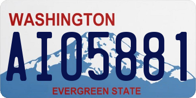 WA license plate AIO5881