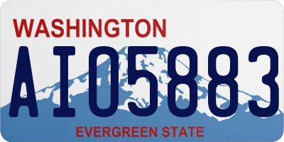 WA license plate AIO5883