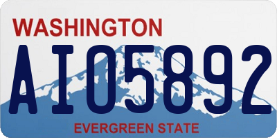 WA license plate AIO5892