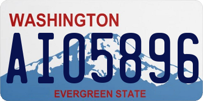 WA license plate AIO5896