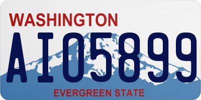 WA license plate AIO5899