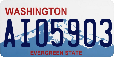 WA license plate AIO5903