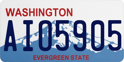 WA license plate AIO5905