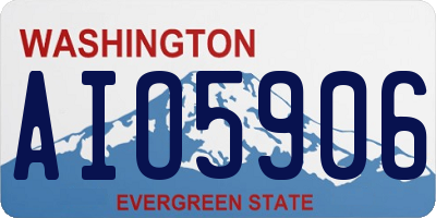 WA license plate AIO5906