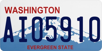 WA license plate AIO5910