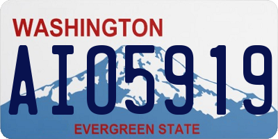 WA license plate AIO5919