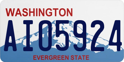WA license plate AIO5924
