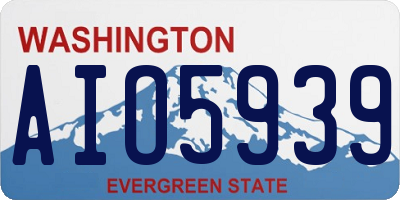 WA license plate AIO5939