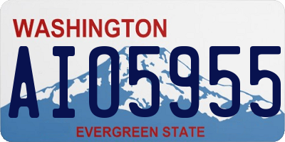 WA license plate AIO5955