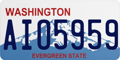 WA license plate AIO5959