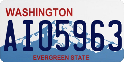 WA license plate AIO5963