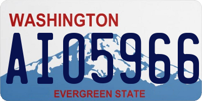 WA license plate AIO5966