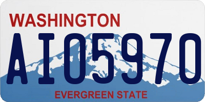 WA license plate AIO5970