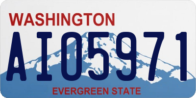 WA license plate AIO5971