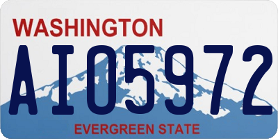 WA license plate AIO5972