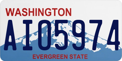 WA license plate AIO5974