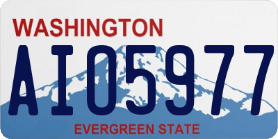 WA license plate AIO5977