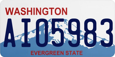 WA license plate AIO5983
