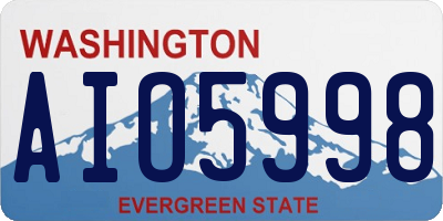 WA license plate AIO5998