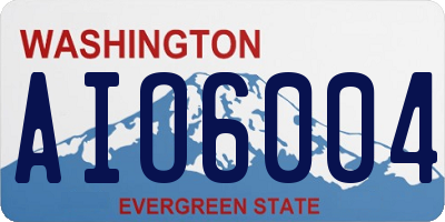 WA license plate AIO6004