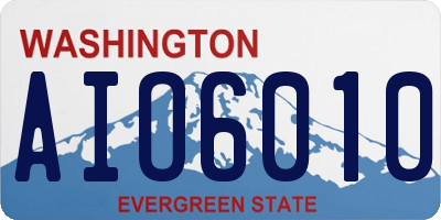 WA license plate AIO6010